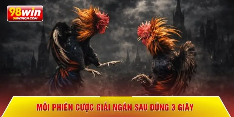Mỗi phiên cược giải ngân sau đúng 3 giây